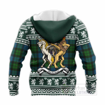 MacKay (McKay) Clan Tartan Crest Christmas Knitted Hoodie Coat of Arms Funny Style
