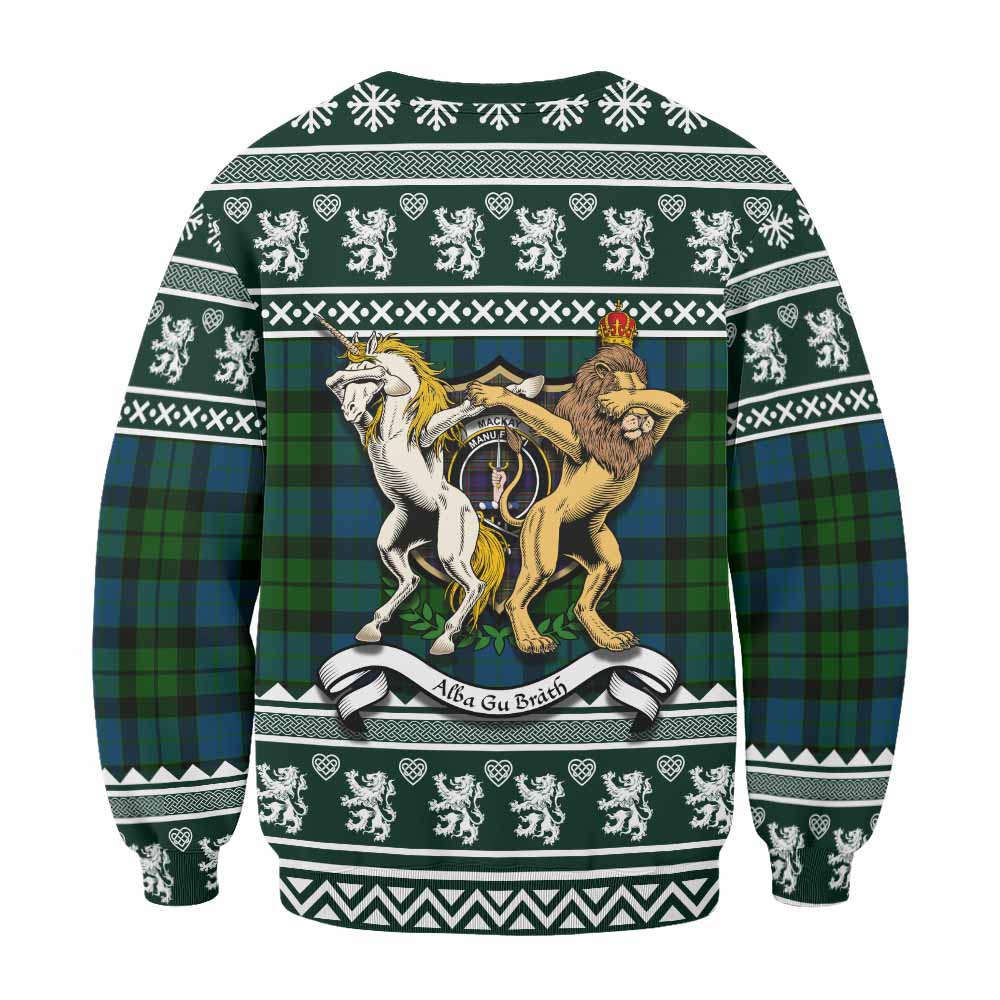 MacKay (McKay) Clan Tartan Crest Christmas Sweatshirt Coat of Arms Funny Style - Tartan Vibes Clothing