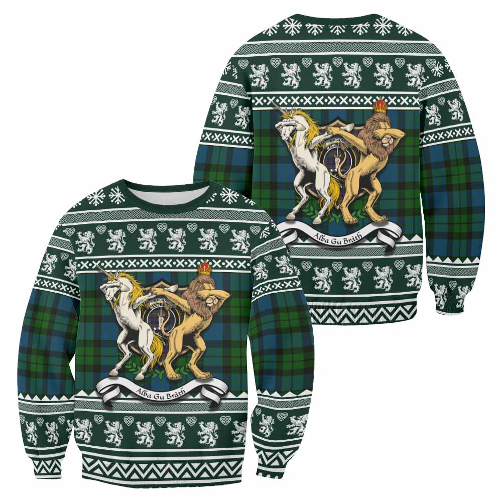 MacKay (McKay) Clan Tartan Crest Christmas Sweatshirt Coat of Arms Funny Style - Tartan Vibes Clothing