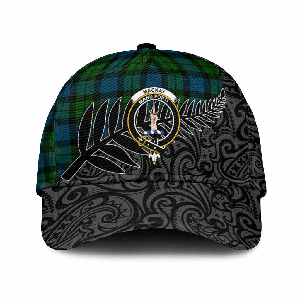MacKay (McKay) Crest Tartan Classic Cap with New Zealand Silver Fern Half Style