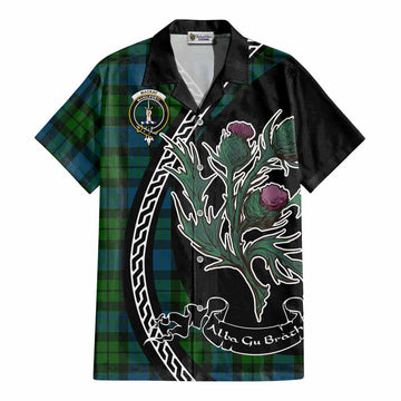 MacKay (McKay) Family Crest Tartan Cotton Hawaiian Shirt Alba Thistle Inspired - Tartan Vibes Clothing