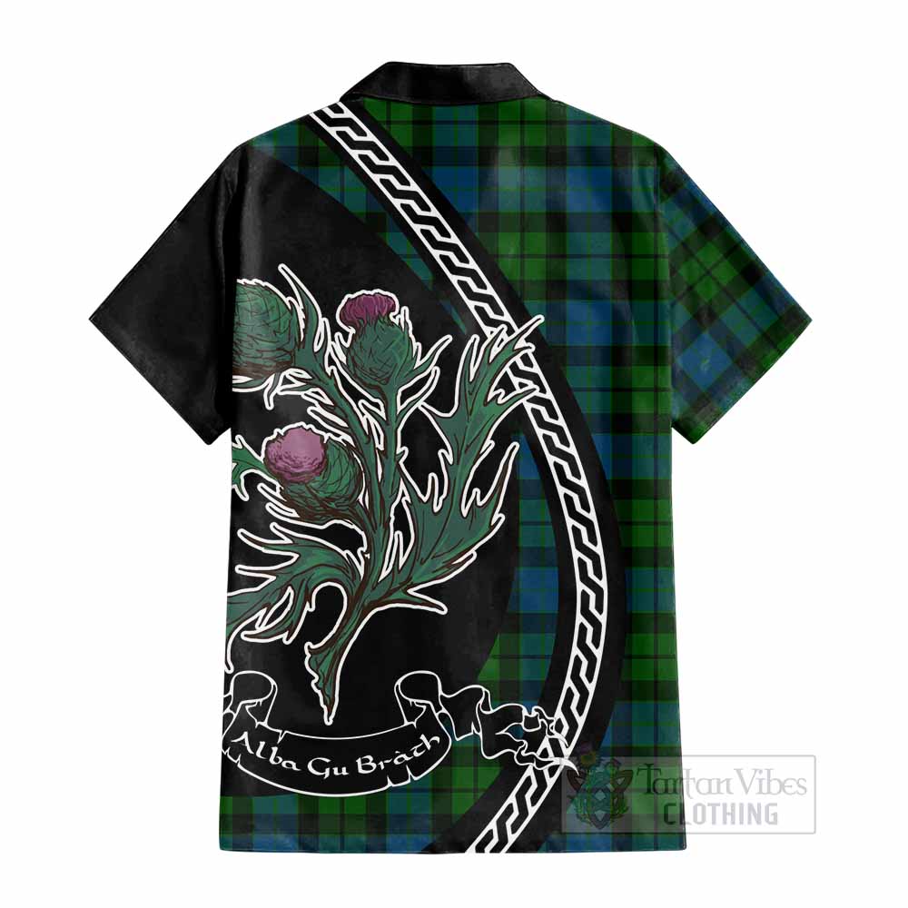 MacKay (McKay) Family Crest Tartan Cotton Hawaiian Shirt Alba Thistle Inspired - Tartan Vibes Clothing