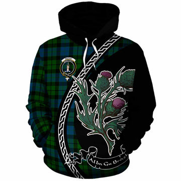 MacKay (McKay) Family Crest Tartan Cotton Hoodie Alba Thistle Inspired