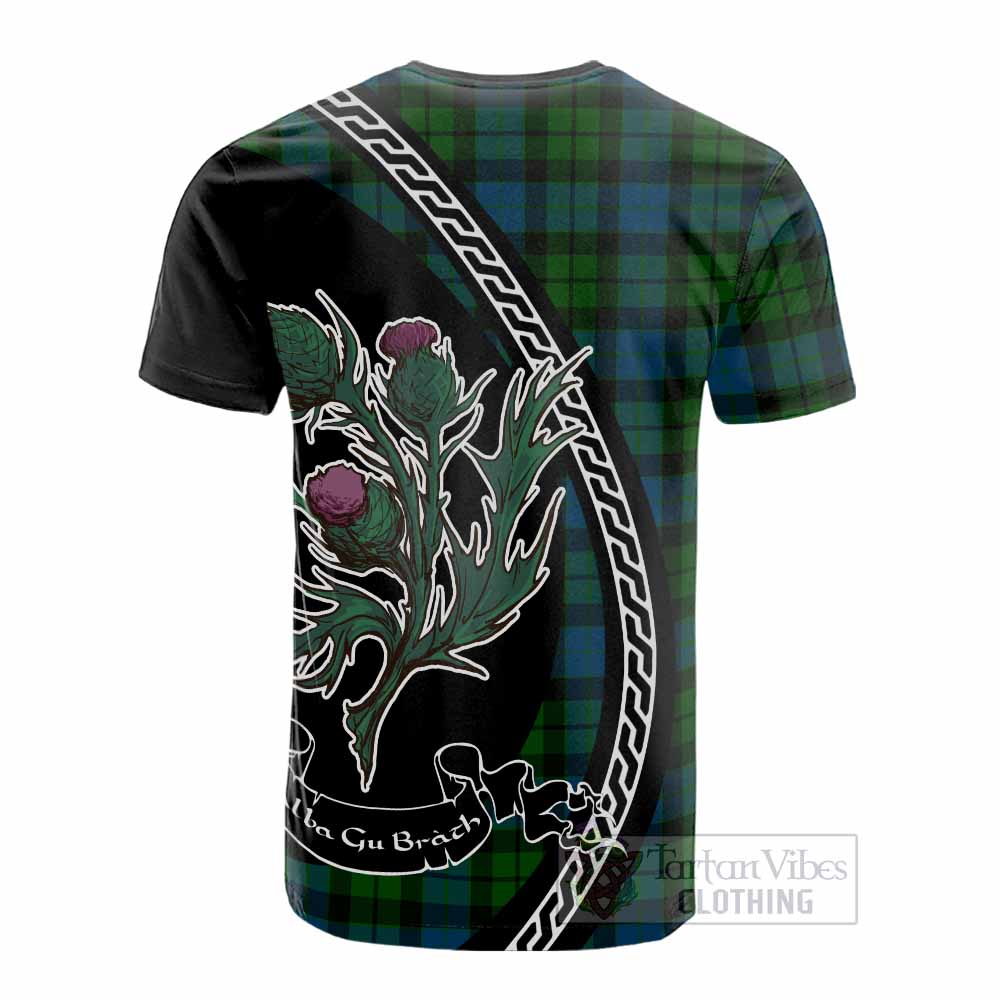 MacKay (McKay) Family Crest Tartan Cotton T-shirt Alba Thistle Inspired - Tartan Vibes Clothing