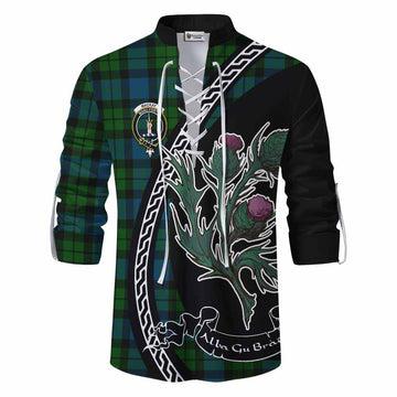 MacKay (McKay) Family Crest Tartan Ghillie Shirt Alba Thistle Inspired