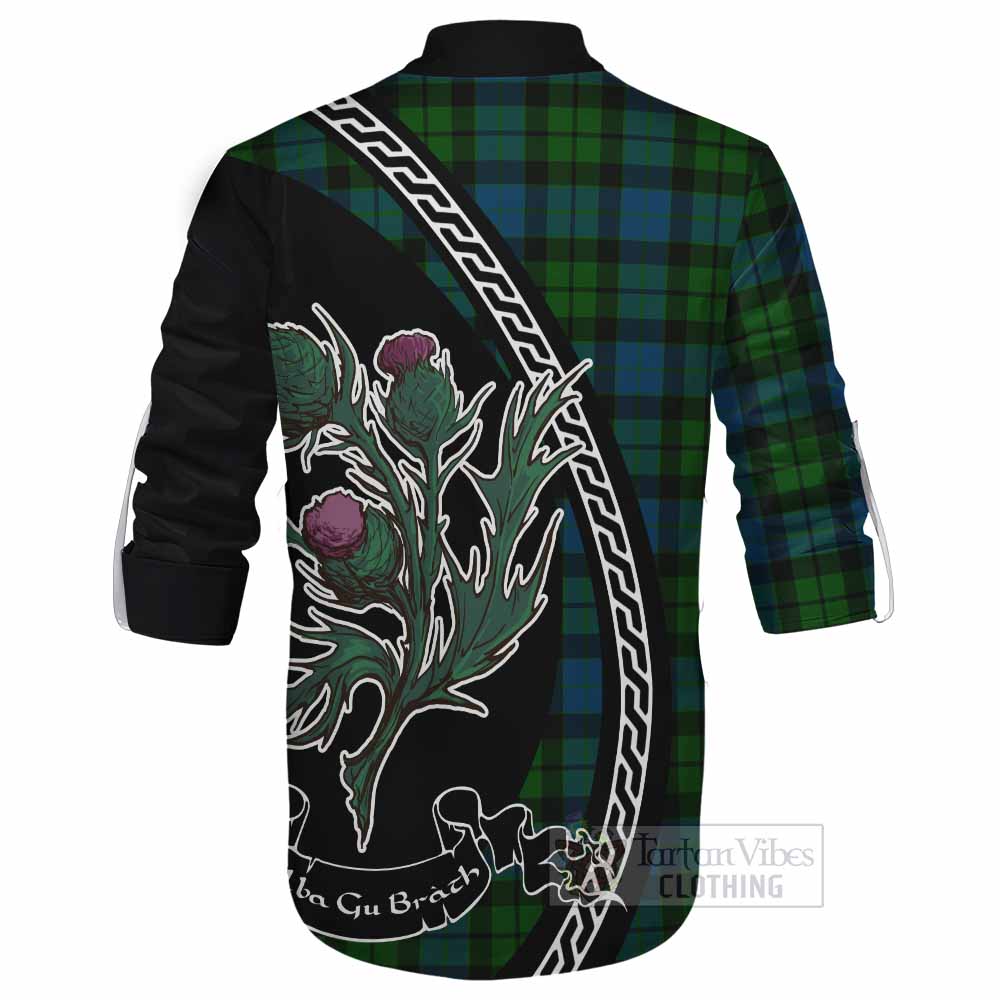MacKay (McKay) Family Crest Tartan Ghillie Shirt Alba Thistle Inspired - Tartan Vibes Clothing