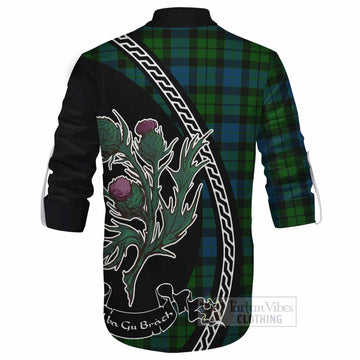 MacKay (McKay) Family Crest Tartan Ghillie Shirt Alba Thistle Inspired