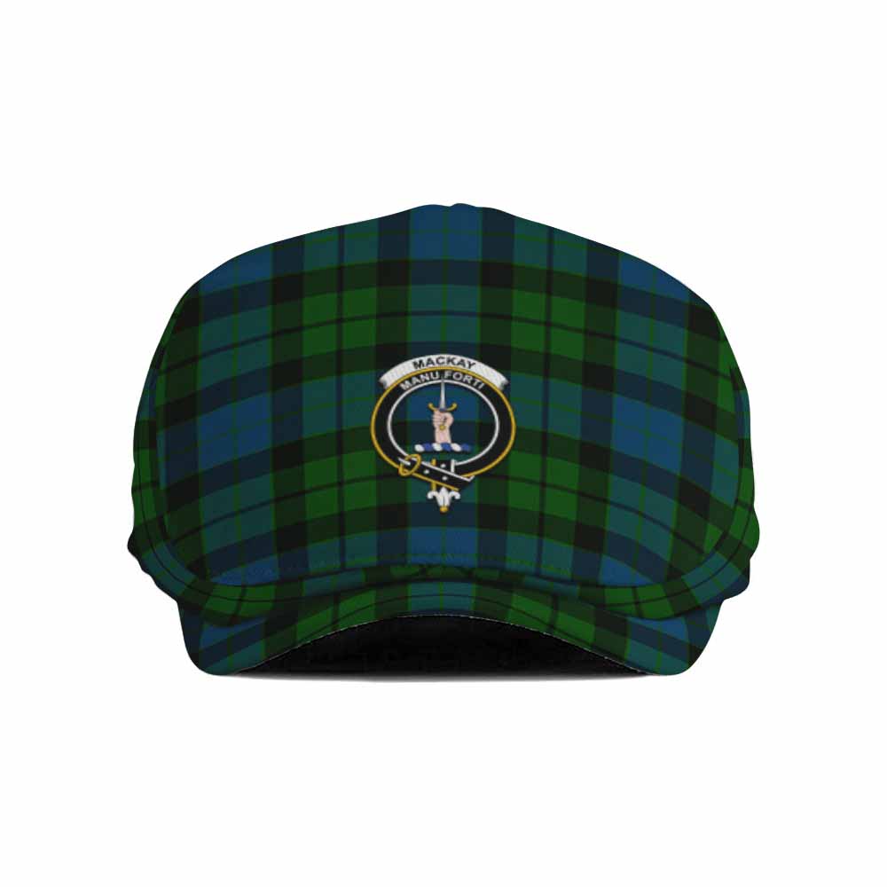 MacKay (McKay) Family Crest Tartan Jeff Cap, Tartan Flat Cap