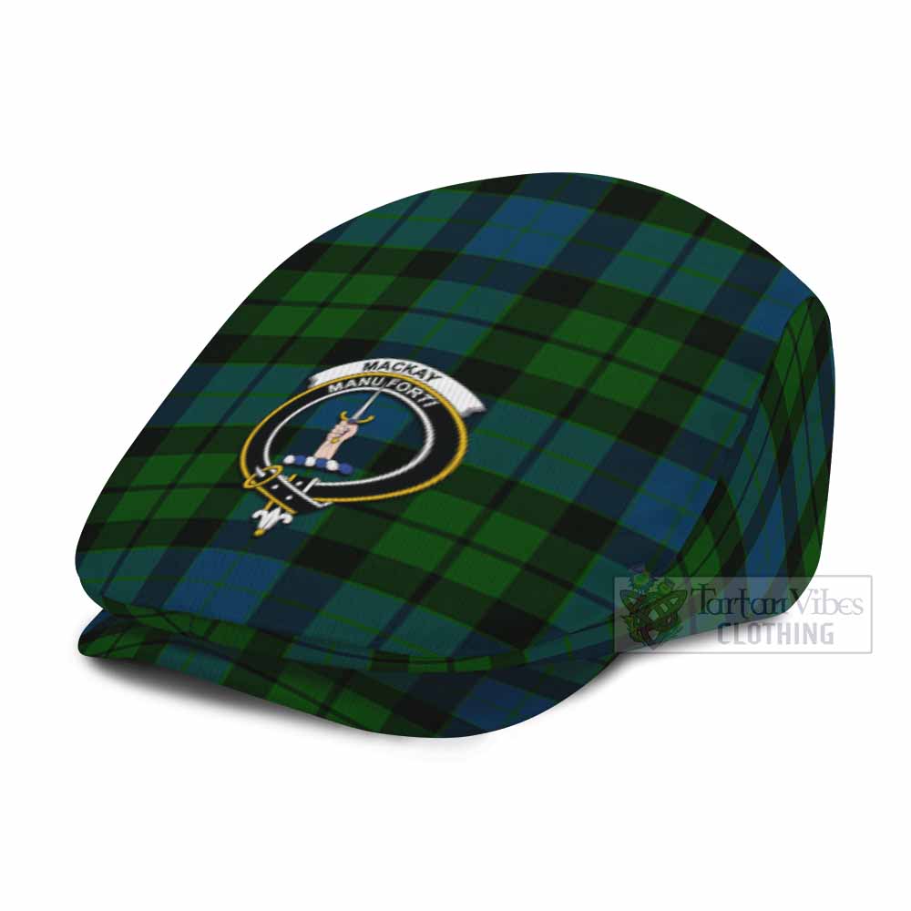 MacKay (McKay) Family Crest Tartan Jeff Cap, Tartan Flat Cap