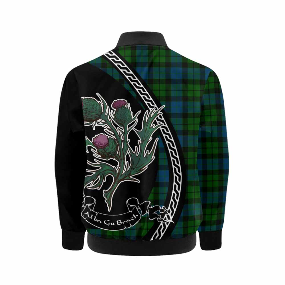 MacKay (McKay) Family Crest Tartan Kid Bomber Jacket Alba Thistle Inspired - Tartan Vibes Clothing