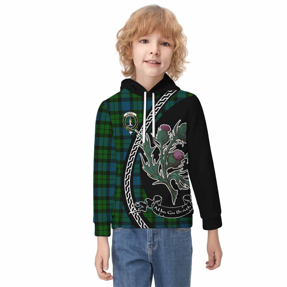 MacKay (McKay) Family Crest Tartan Kid Hoodie Alba Thistle Inspired - Tartan Vibes Clothing