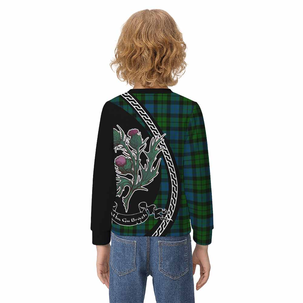 MacKay (McKay) Family Crest Tartan Kid Knitted Sweatshirt Alba Thistle Inspired - Tartan Vibes Clothing