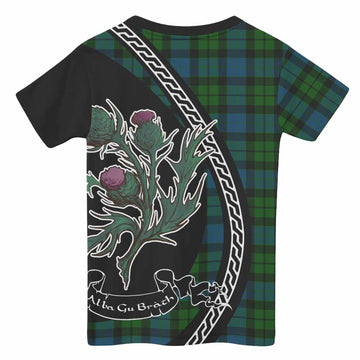 MacKay (McKay) Family Crest Tartan Kid T-shirt Alba Thistle Inspired