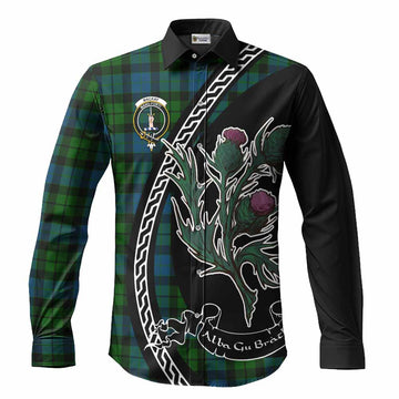 MacKay (McKay) Family Crest Tartan Long Sleeve Button Shirts Alba Thistle Inspired
