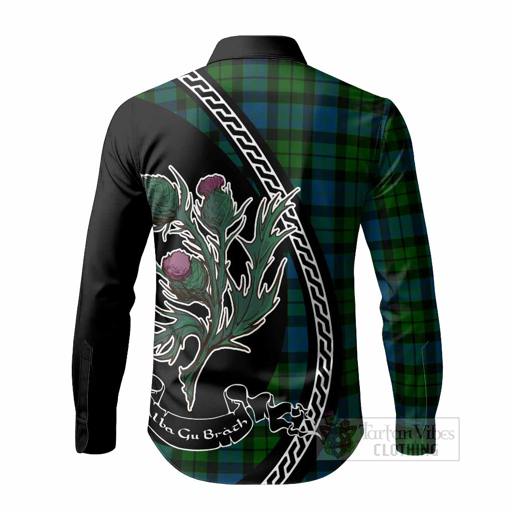 MacKay (McKay) Family Crest Tartan Long Sleeve Button Shirts Alba Thistle Inspired - Tartan Vibes Clothing