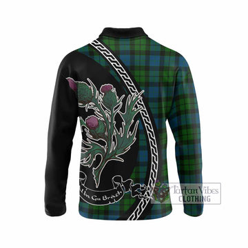 MacKay (McKay) Family Crest Tartan Long Sleeve Polo Shirt Alba Thistle Inspired