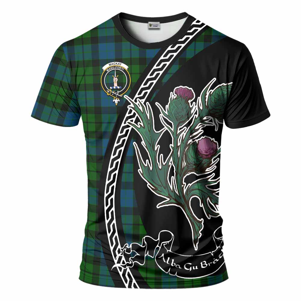 MacKay (McKay) Family Crest Tartan T-Shirt Alba Thistle Inspired - Tartan Vibes Clothing