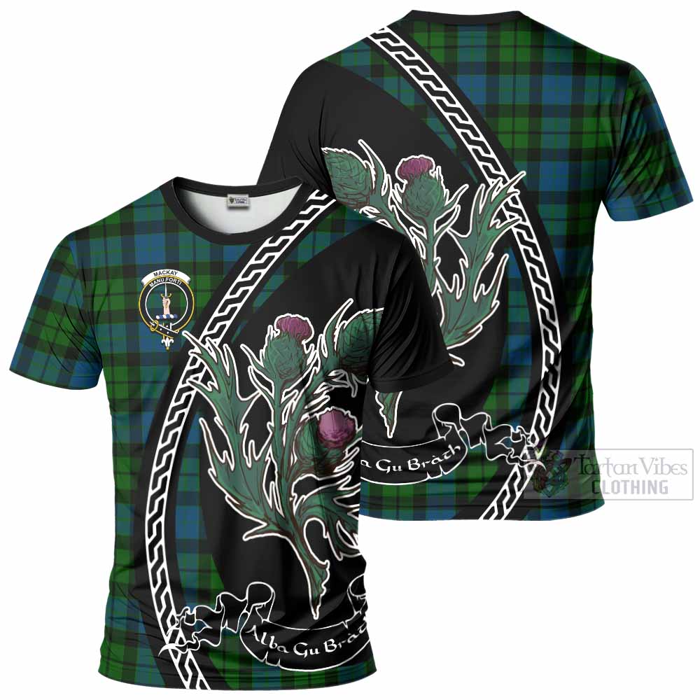MacKay (McKay) Family Crest Tartan T-Shirt Alba Thistle Inspired - Tartan Vibes Clothing