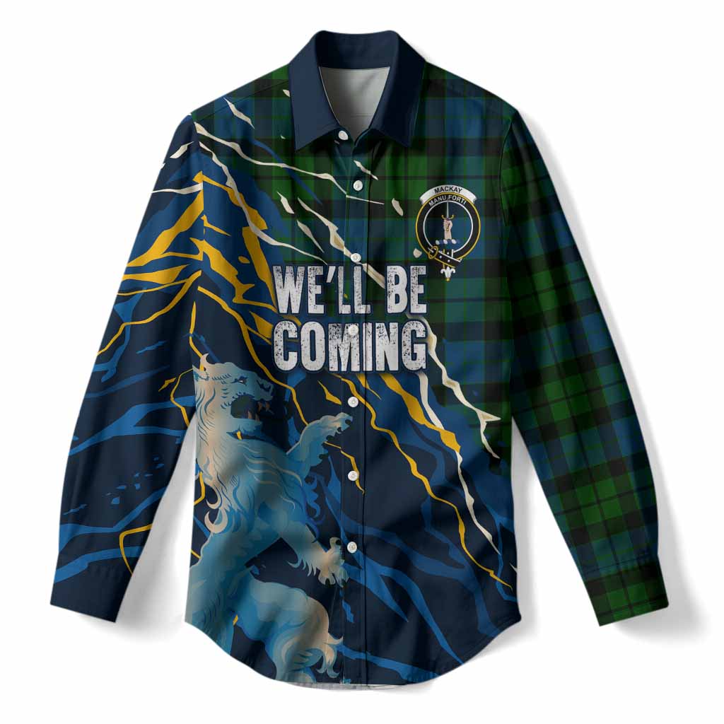 MacKay (McKay) Scotland Tartan Women Casual Shirt WC2026 Football - We'll Be Coming