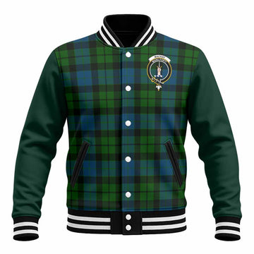 MacKay (McKay) Tartan Accent Baseball Jacket with Family Crest