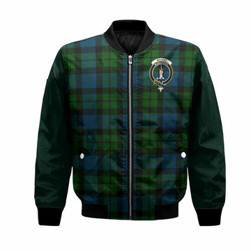MacKay (McKay) Tartan Accent Bomber Jacket with Family Crest