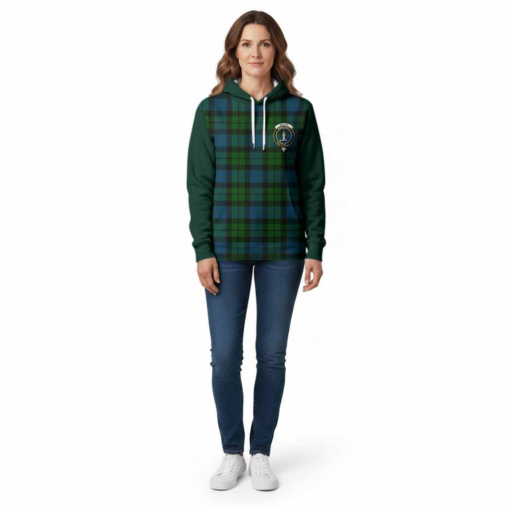MacKay (McKay) Tartan Accent Cotton Hoodie with Family Crest
