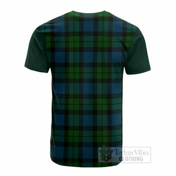 MacKay (McKay) Tartan Accent Cotton T-shirt with Family Crest