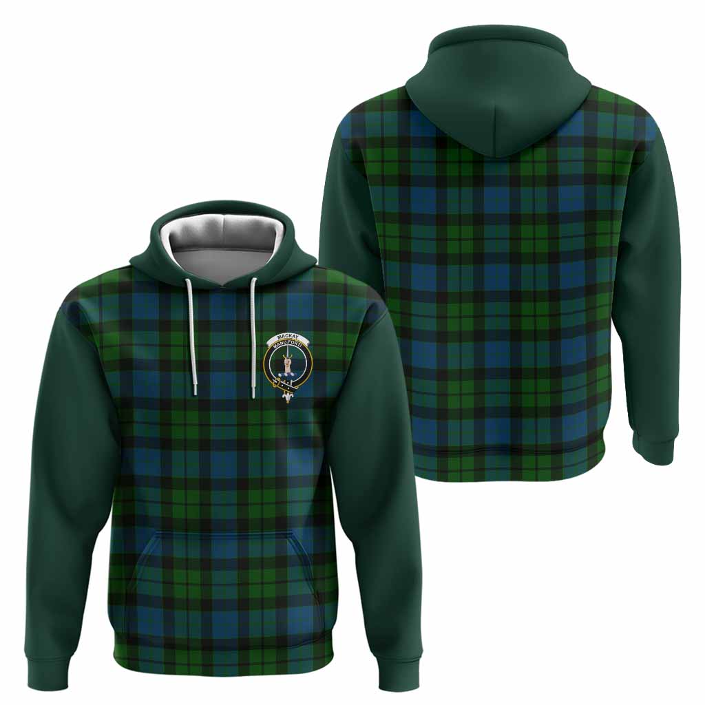 MacKay (McKay) Tartan Accent Hoodie with Family Crest