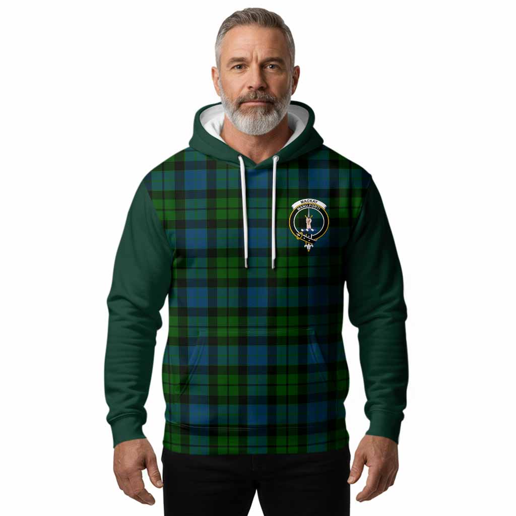 MacKay (McKay) Tartan Accent Hoodie with Family Crest