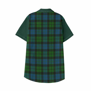 MacKay (McKay) Tartan Accent Kid Hawaiian Shirt with Family Crest