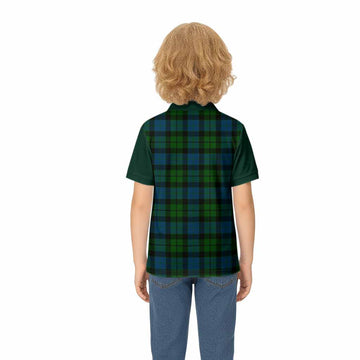 MacKay (McKay) Tartan Accent Kid Polo Shirt with Family Crest