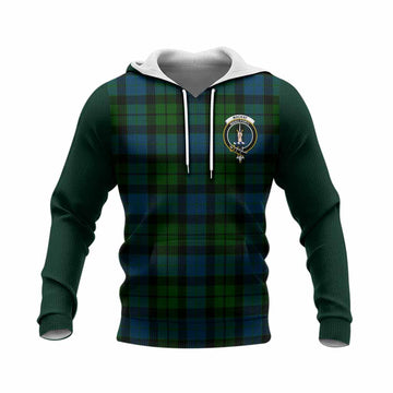 MacKay (McKay) Tartan Accent Knitted Hoodie with Family Crest