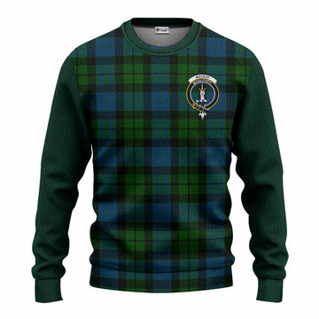 MacKay (McKay) Tartan Accent Knitted Sweater with Family Crest