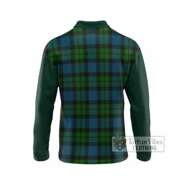 MacKay (McKay) Tartan Accent Long Sleeve Polo Shirt with Family Crest