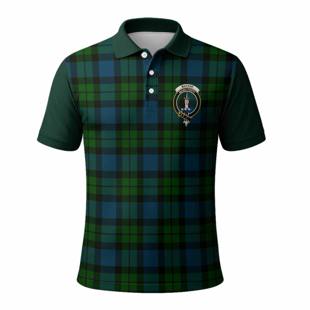 MacKay (McKay) Tartan Accent Polo Shirt with Family Crest