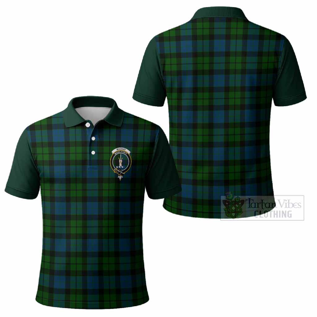 MacKay (McKay) Tartan Accent Polo Shirt with Family Crest