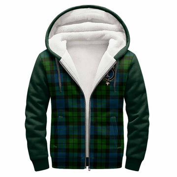 MacKay (McKay) Tartan Accent Sherpa Hoodie with Family Crest