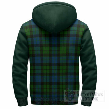 MacKay (McKay) Tartan Accent Sherpa Hoodie with Family Crest