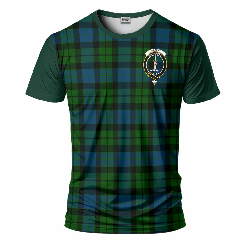 MacKay (McKay) Tartan Accent T-Shirt with Family Crest