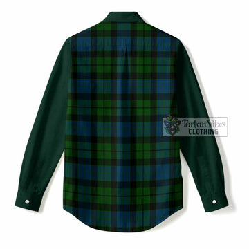 MacKay (McKay) Tartan Accent Women Casual Shirt with Family Crest