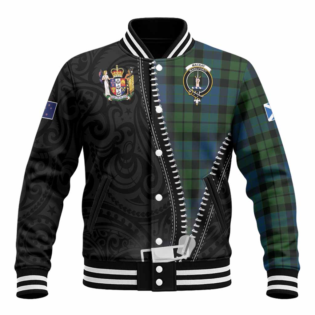 MacKay (McKay) Tartan Baseball Jacket New Zealand Pattern Unique Zipper Stylized