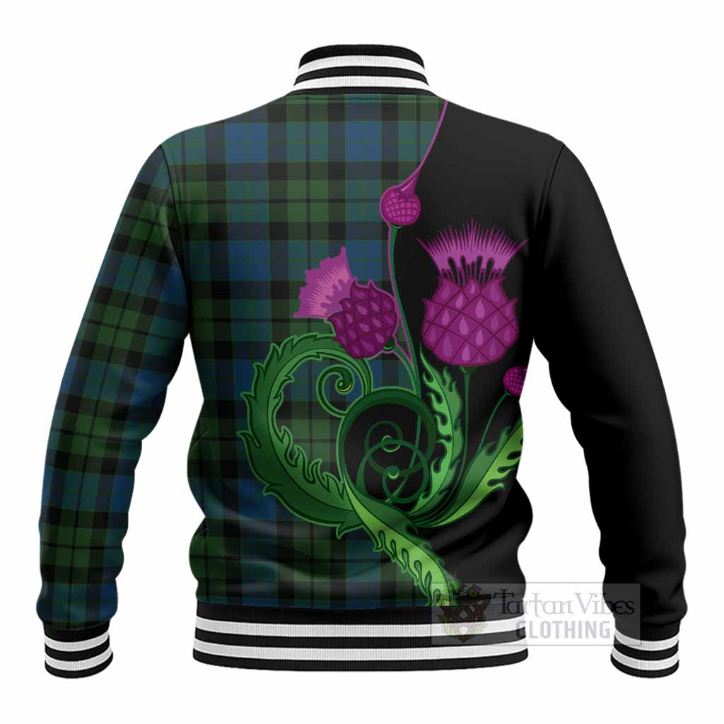 MacKay (McKay) Tartan Baseball Jacket Traditional Scottish Thistle