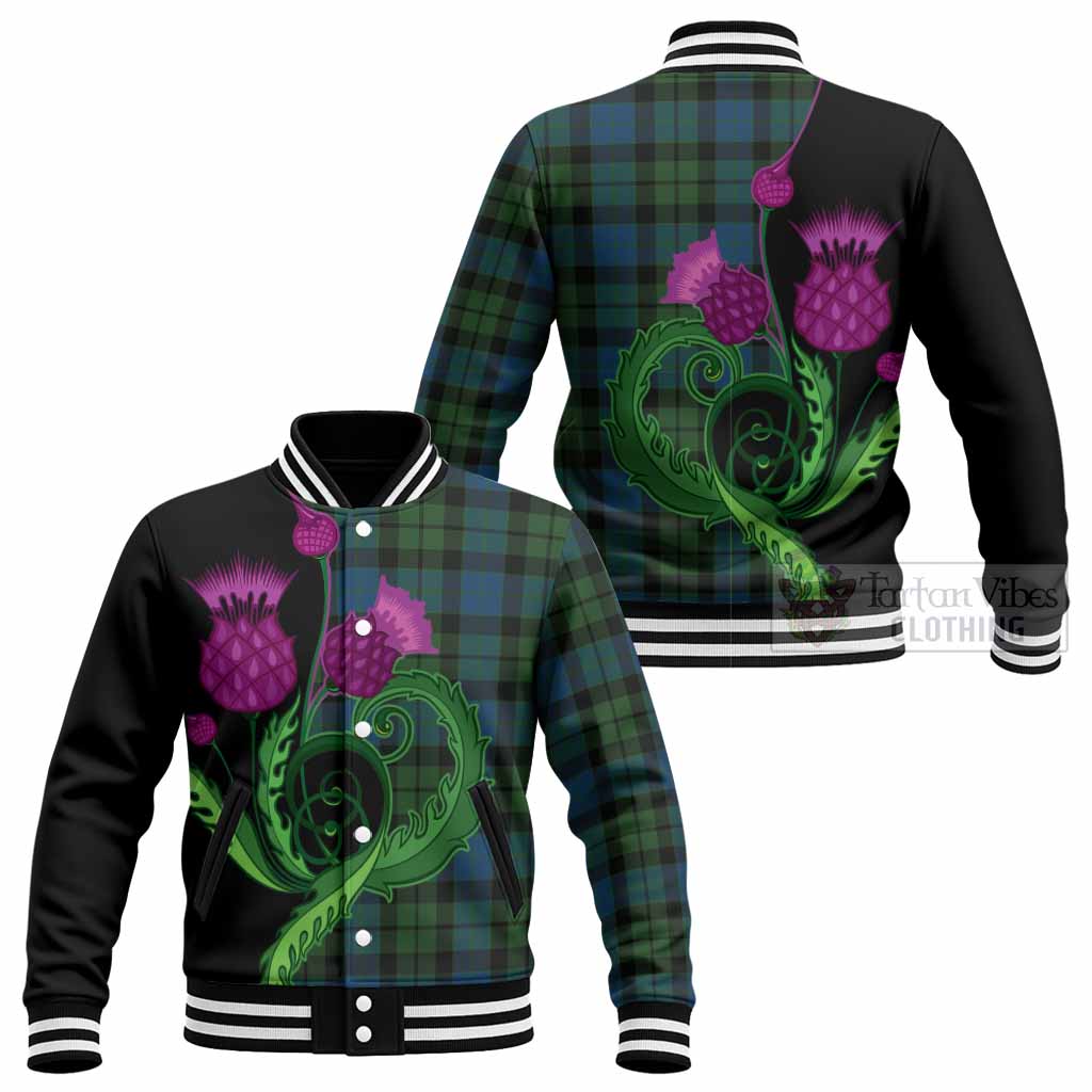 MacKay (McKay) Tartan Baseball Jacket Traditional Scottish Thistle