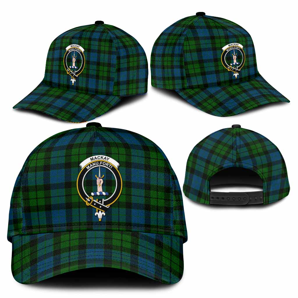 MacKay (McKay) Tartan Classic Cap with Family Crest