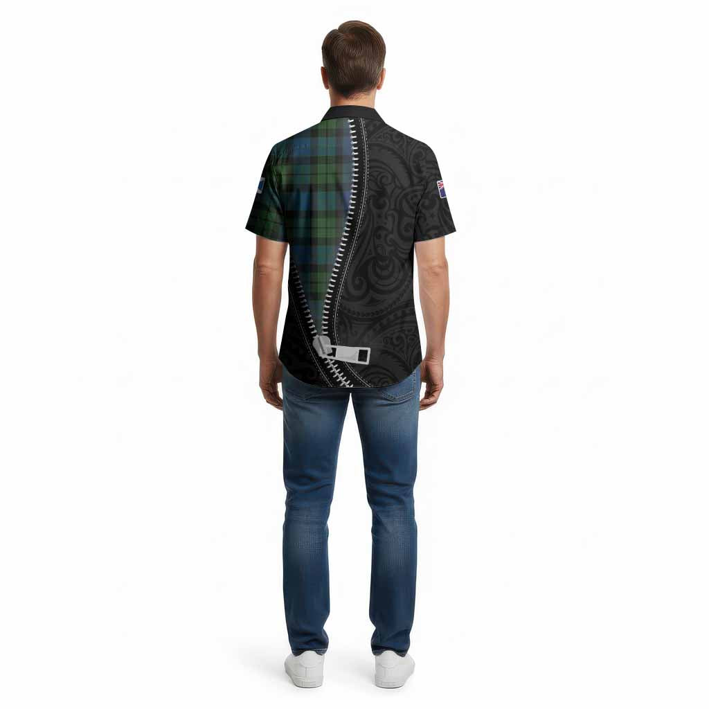 MacKay (McKay) Tartan Cotton Hawaiian Shirt New Zealand Pattern Unique Zipper Stylized
