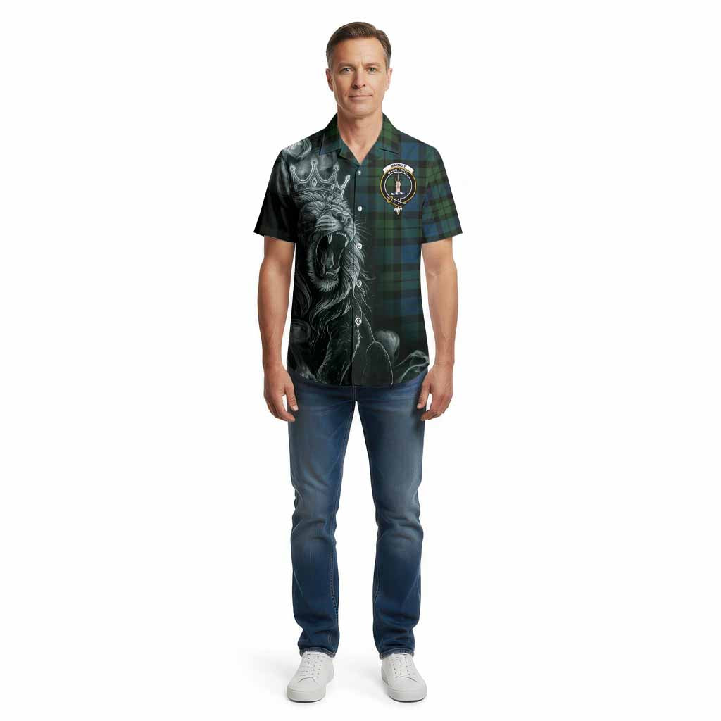 MacKay (McKay) Tartan Cotton Hawaiian Shirt Roaring Lion Heritage