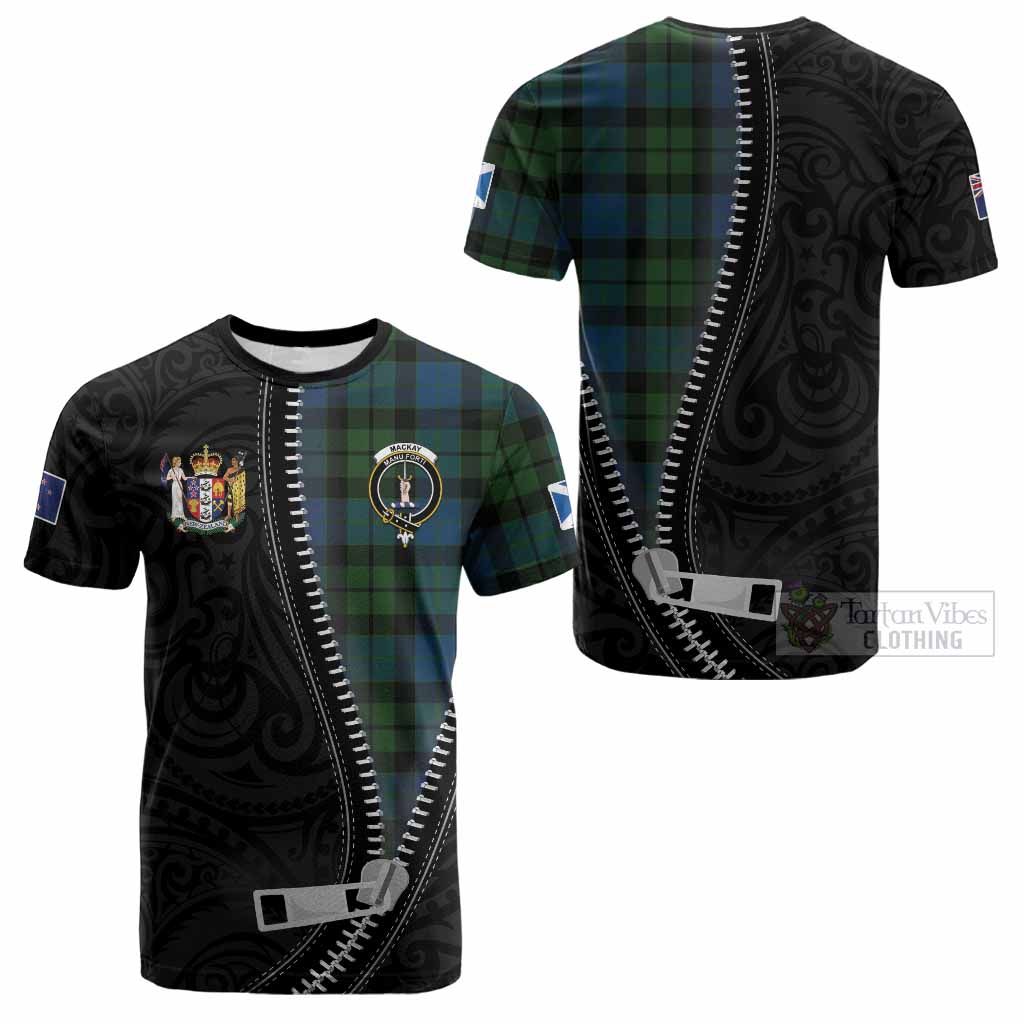 MacKay (McKay) Tartan Cotton T-shirt New Zealand Pattern Unique Zipper Stylized