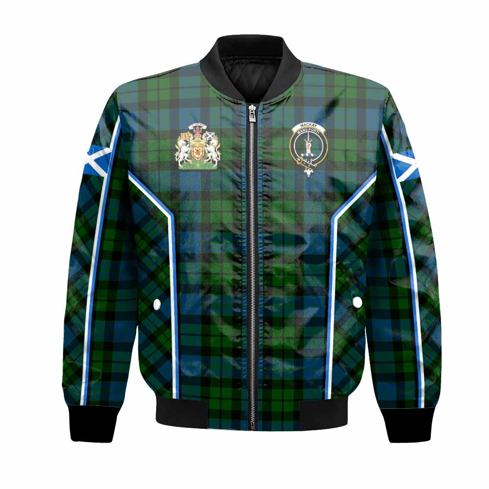 MacKay (McKay) Tartan Crest Bomber Jacket Scotland Coat of Arm Flag Style - Tartan Vibes Clothing