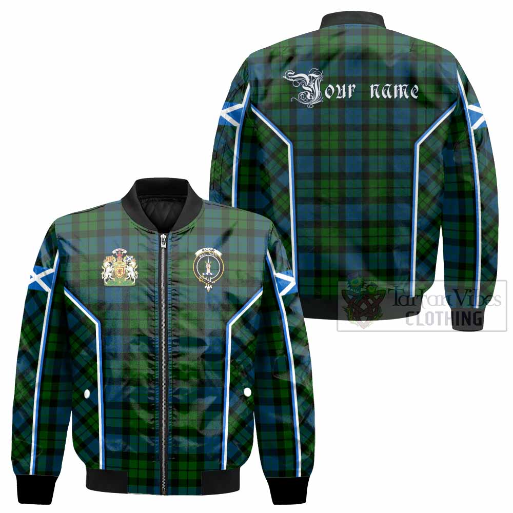 MacKay (McKay) Tartan Crest Bomber Jacket Scotland Coat of Arm Flag Style - Tartan Vibes Clothing