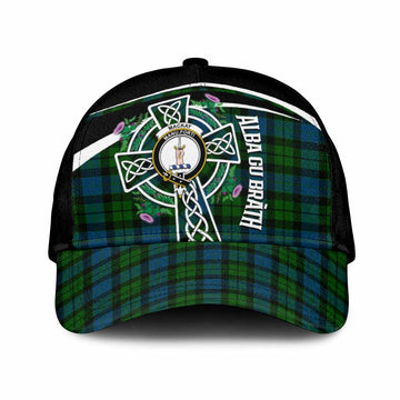 MacKay (McKay) Tartan Crest Classic Cap Scottish Thistle Celtic Cross Alba Gu Brath